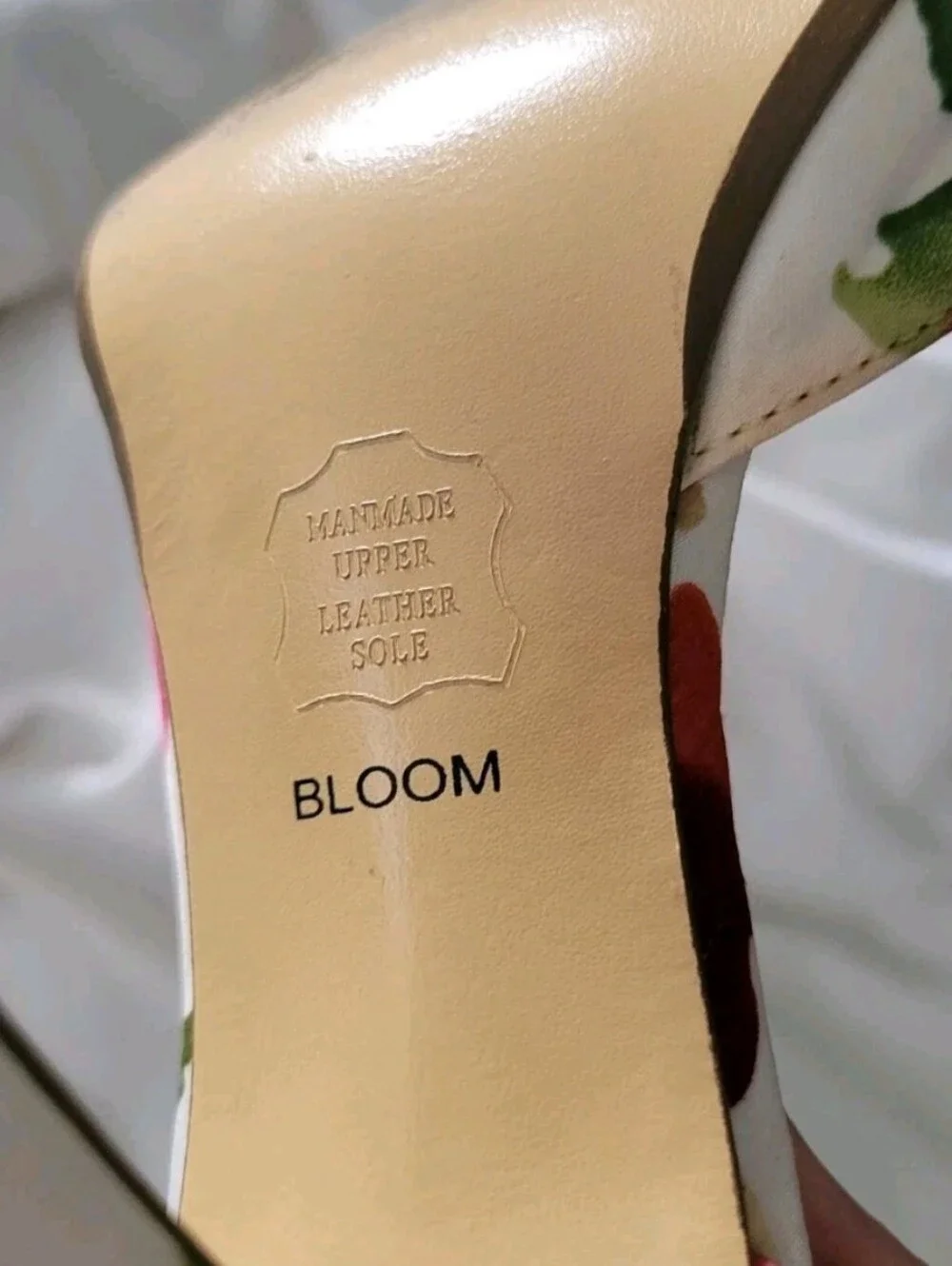Y2k Michelangelo Bloom Satin Peep Toe Rose Bud Pumps Heels Leather Pink Sage 7.5